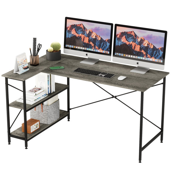 17 Stories Atia LShaped Metal Base Computer Desk & Reviews Wayfair